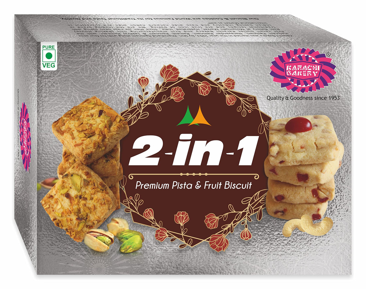 Karachi 2-in-1 Kaju Pista & Fruit Biscuits 400g