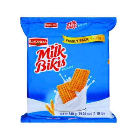 Britannia Milk Bikis Family Pack 540g (Pack of 2) � Soft & Delicious Milk Biscuits