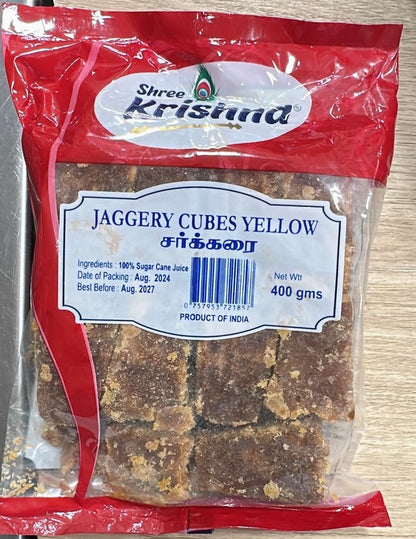 SHREE KRISHNA YELLOW JAGGERY CUBES 400G