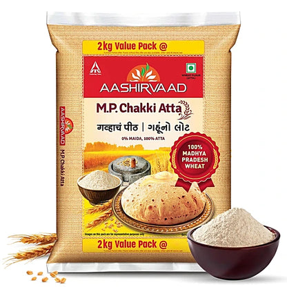AASHIRVAAD WHOLE WHEAT FLOUR (CHAKKI ATTA) 2KG