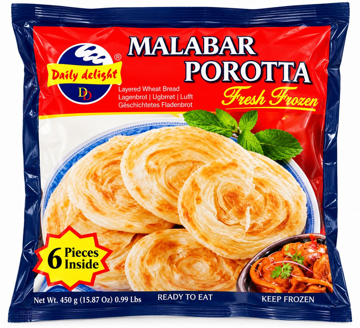 Daily Delight Malabar Porotta 330g