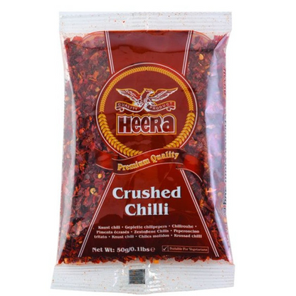 Heera Crushed Chillies 50g - Spicy Texture Boost