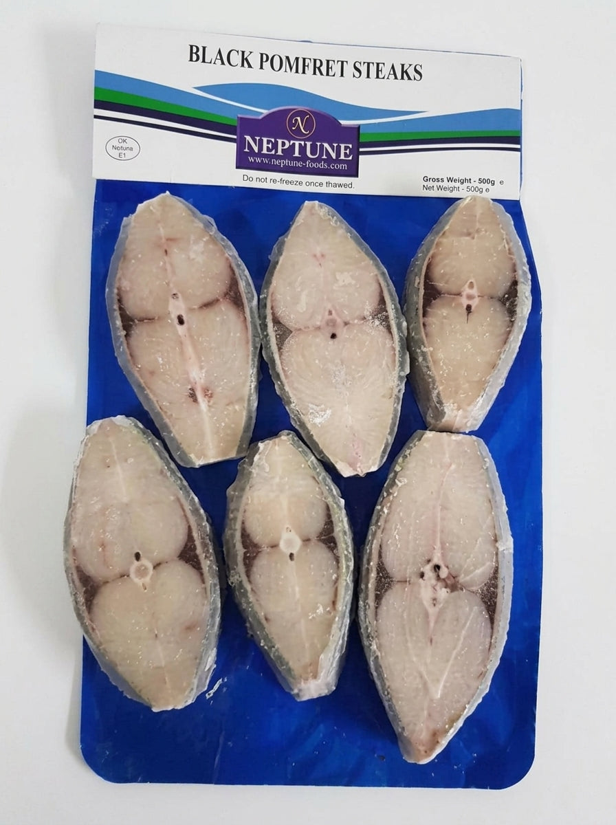 Neptune Black Pomfret Steaks 600g Authentic South Indian Seafood