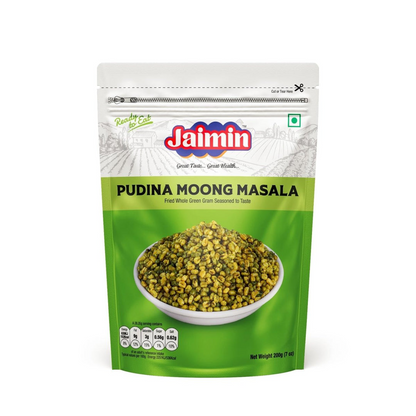 Jaimin Pudina Moong Masala 200g � Refreshing Minty Crunch Snack