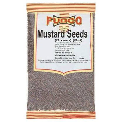 Fudco Brown Mustard Seeds (Rai) 100g - Sharp Tempering Spice