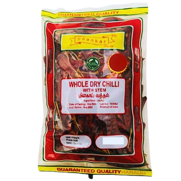 SHANKAR WHOLE DRY RED CHILLI WITH STEM 1KG